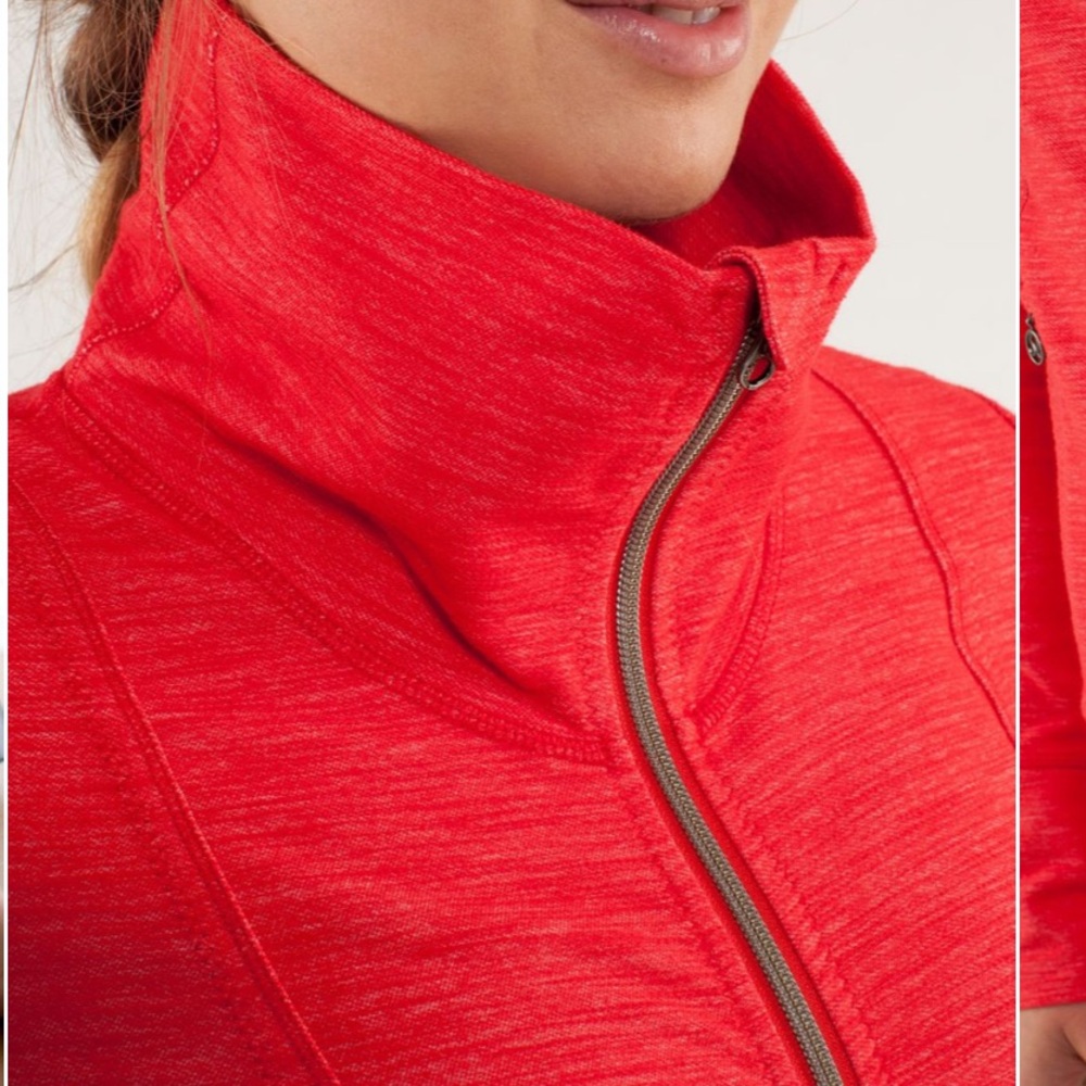 Lululemon Daily Yoga Jacket - Reversible Slub Denim Love Red - 6 - Picture 4 of 8